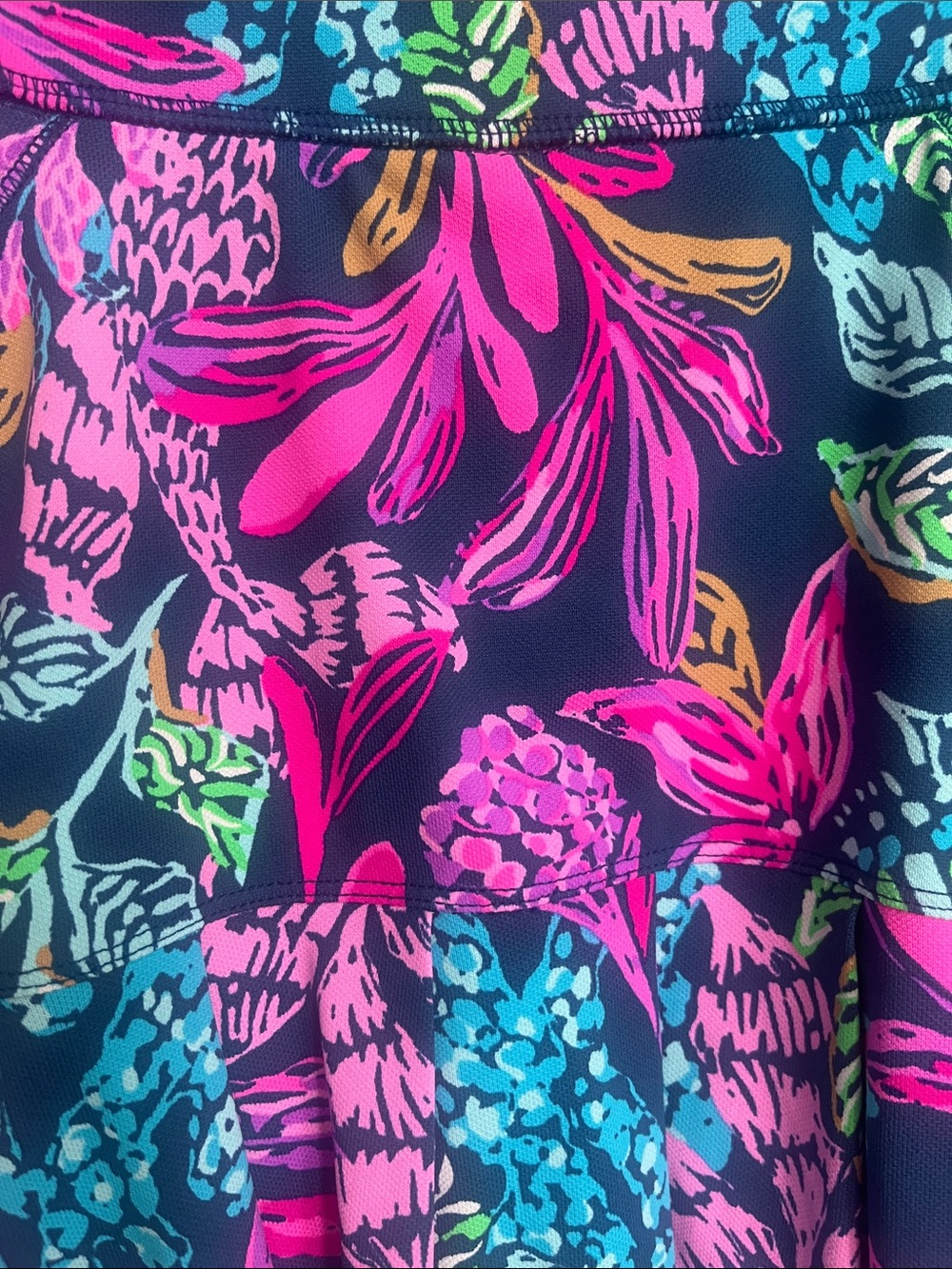 Lilly Pulitzer Luxletic Skirt Skort Aegean Navy Calypso Coast Bessie Size S - Picture 2 of 9